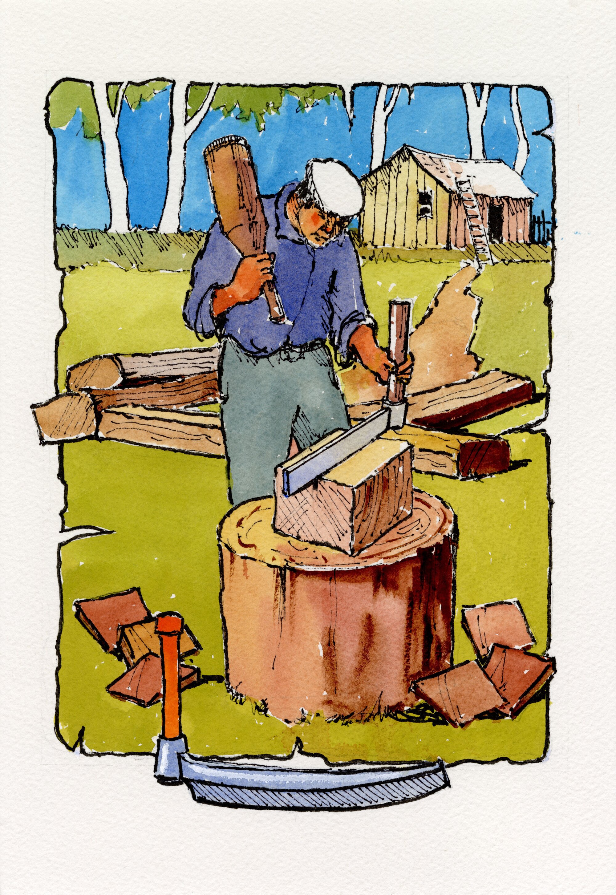 Redcliffe Convict Artwork - Carpenter