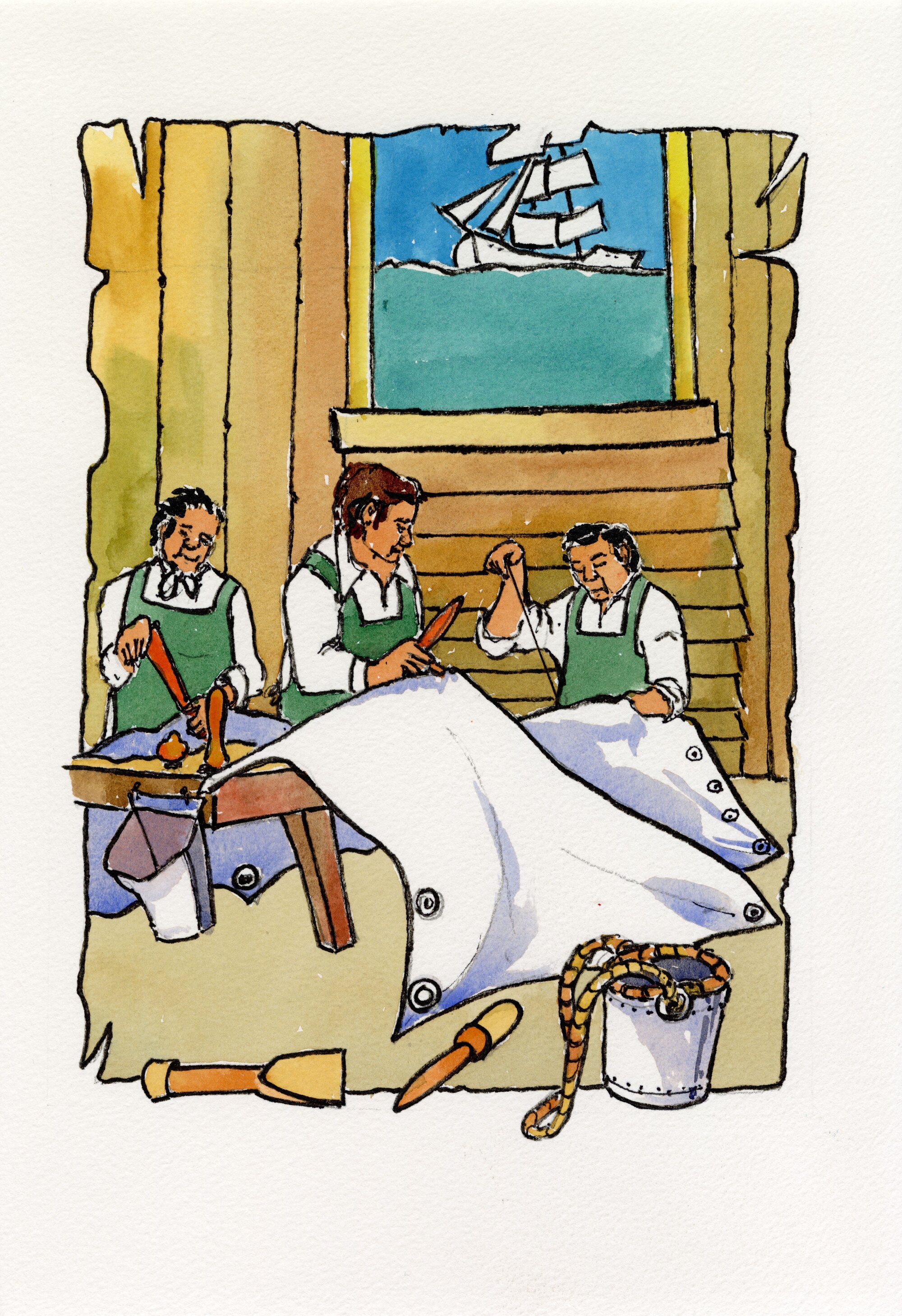 Redcliffe Convict Artwork - Canvas Workers