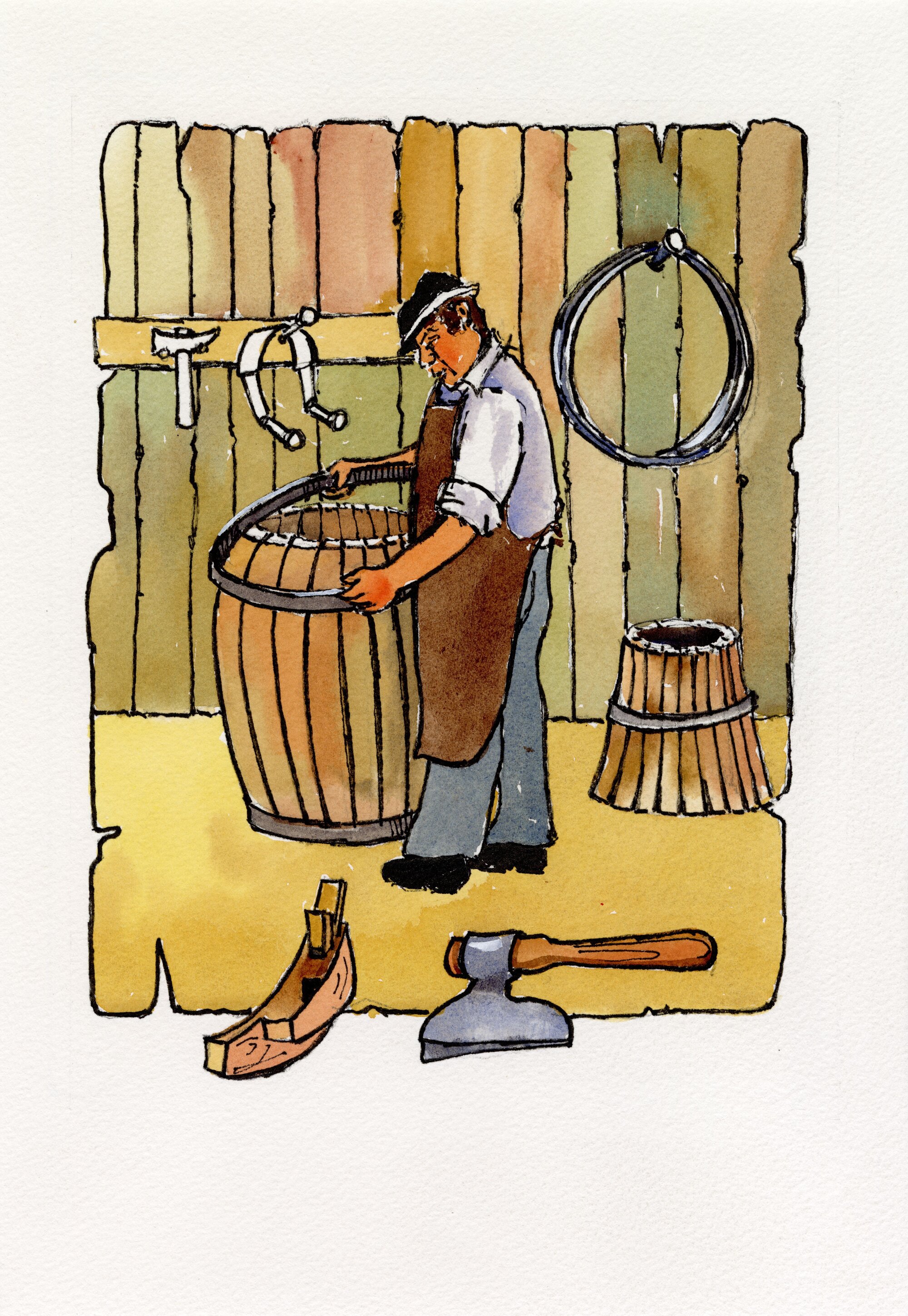 Redcliffe Convict Artwork - Cooper at Work