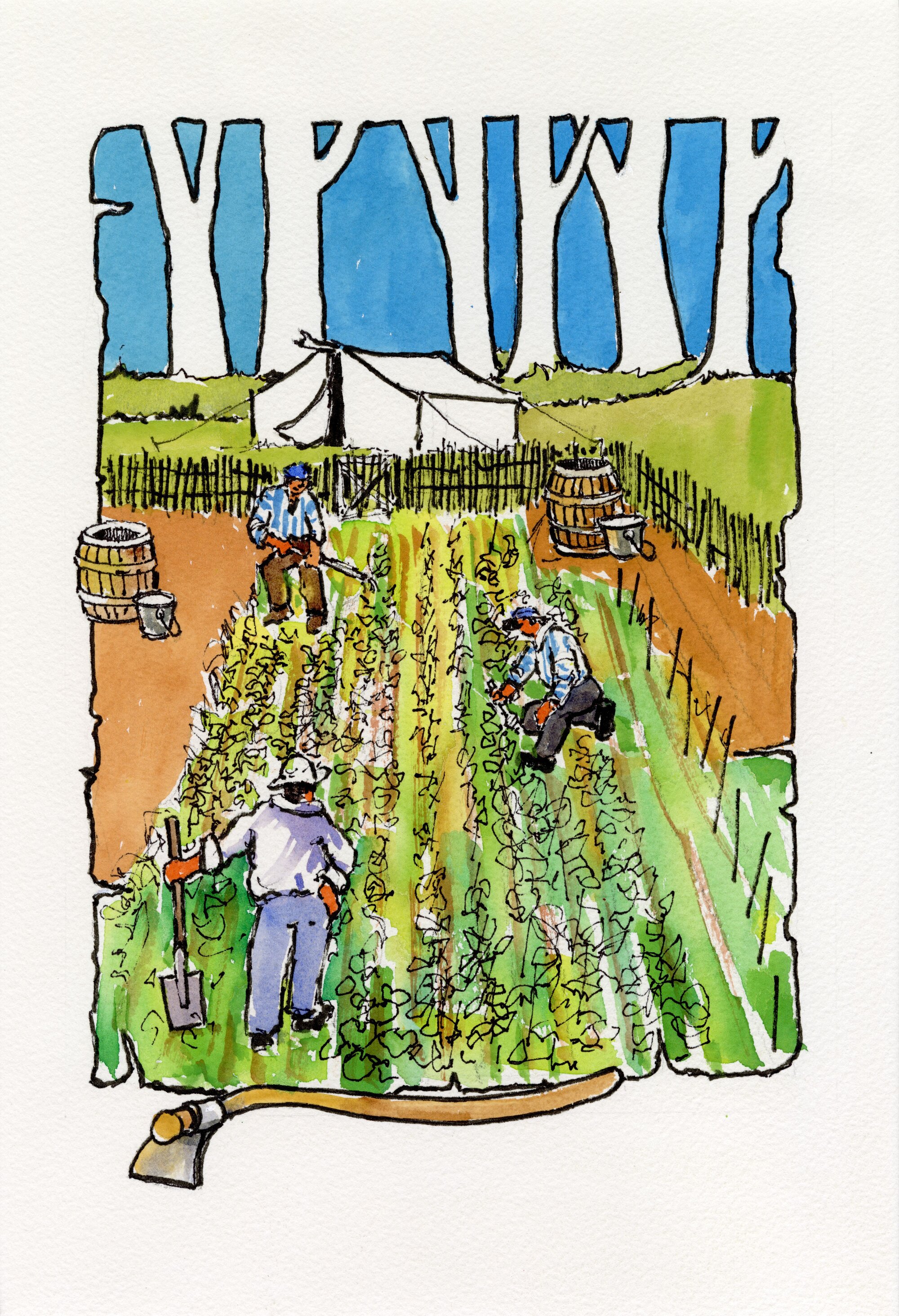 Redcliffe Convict Artwork - Growing Vegetables