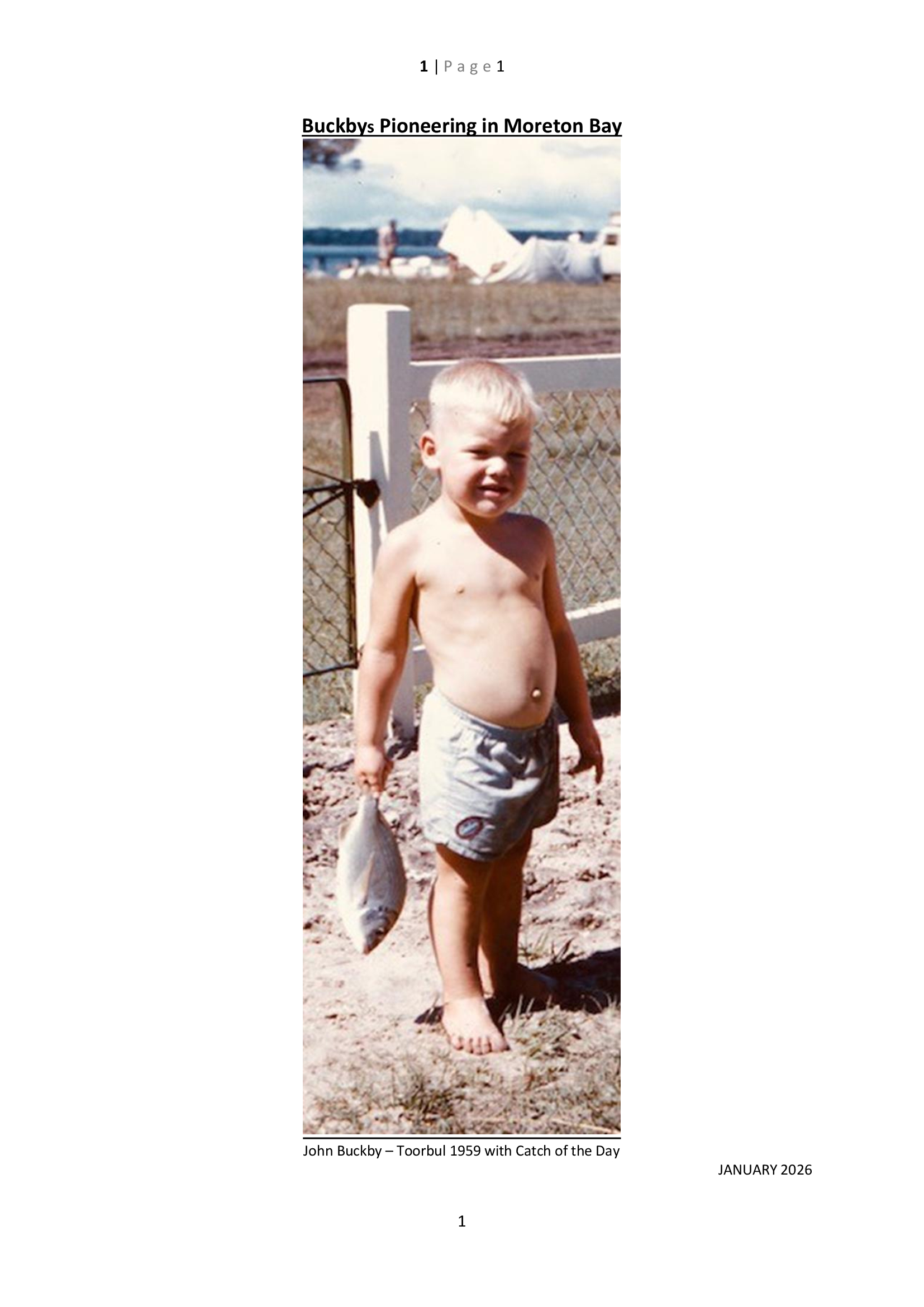 Buckby Family in Moreton Bay