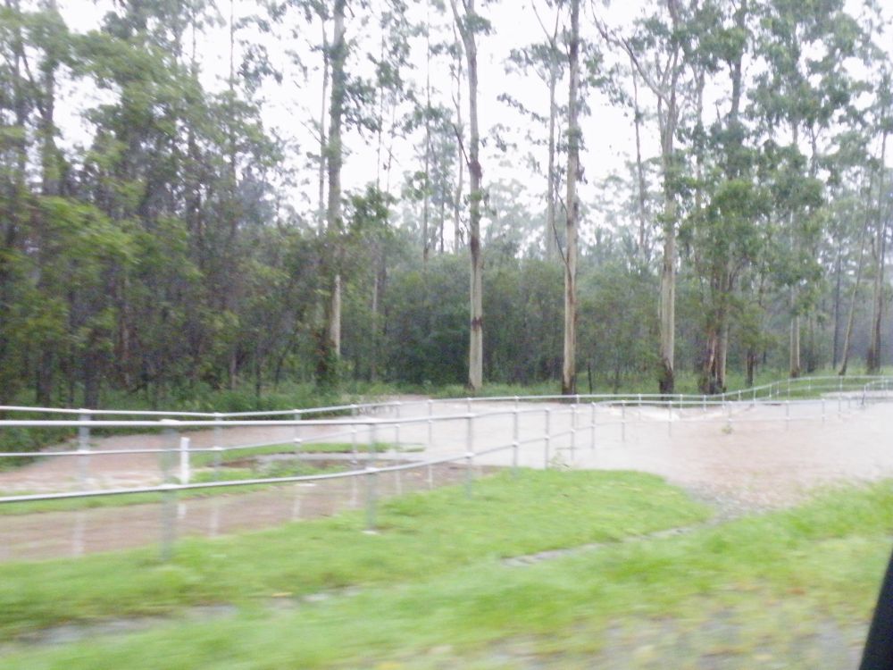 January 2011 Flood Event - Floodwaters in the Burpengary Creek Catchment area on Oakey Flat Road Burpengary