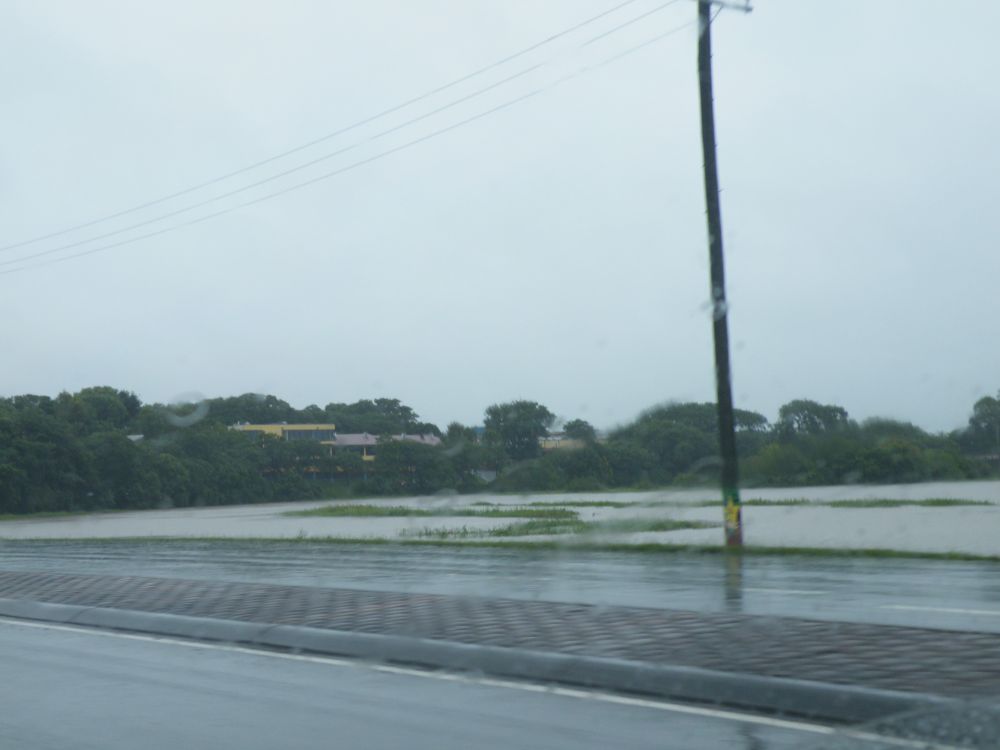 January 2011 Flood Event - Floodwaters of the Caboolture River on Morayfield Road Caboolture begin to rise