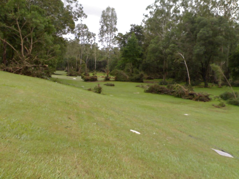 January 2011 Flood Event - Debris left after the North Pine River flooded