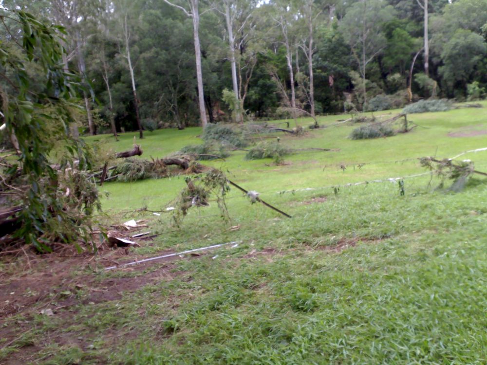 January 2011 Flood Event - Debris left after the North Pine River flooded 