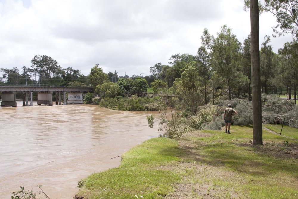 January 2011 Flood Event - Floodwaters in the North Pine River have receded substantially
