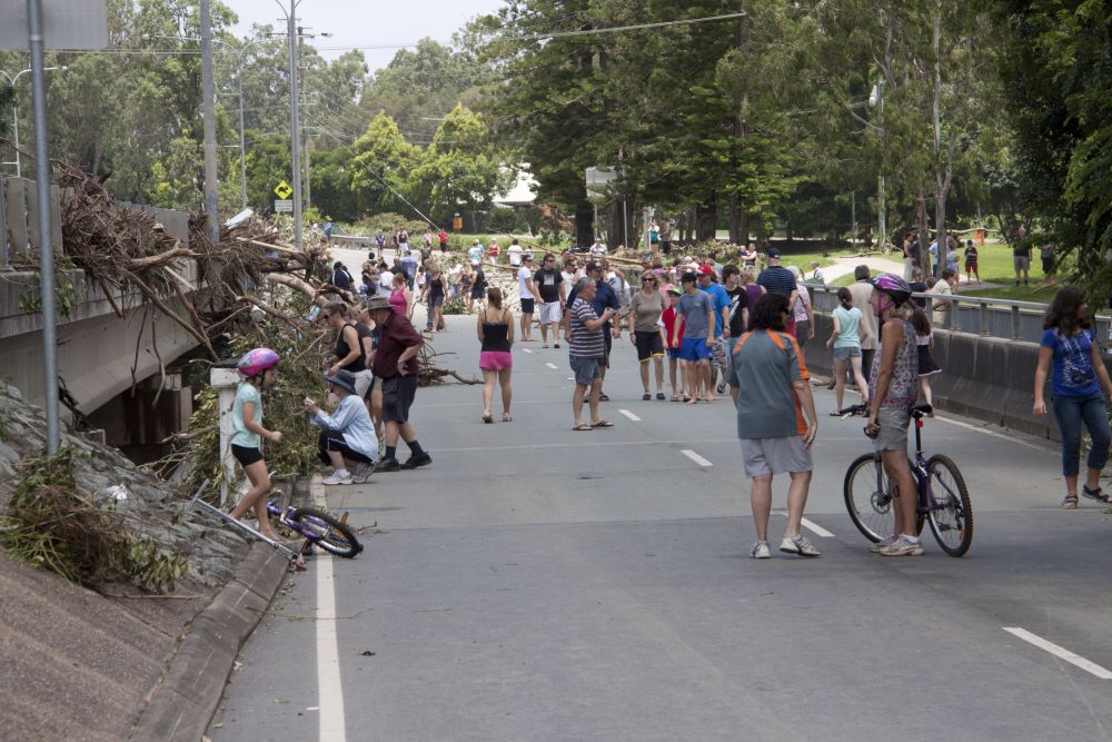 January 2011 Flood Event - Debris left after the North Pine River flooded 