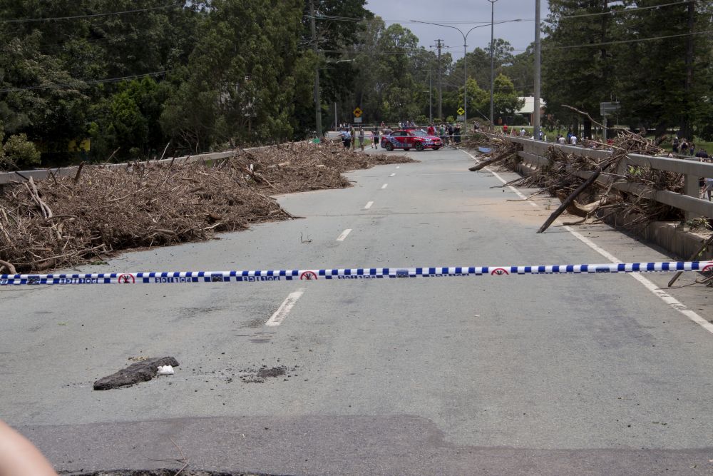 January 2011 Flood Event - Debris left after the North Pine River flooded 