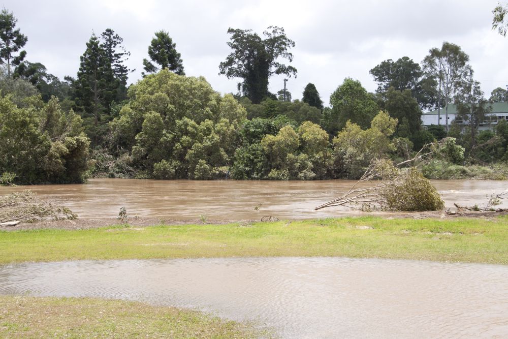 January 2011 Flood Event - Floodwaters in the North Pine River have receded substantially