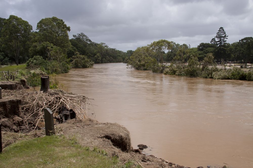 January 2011 Flood Event - Floodwaters in the North Pine River have receded substantially