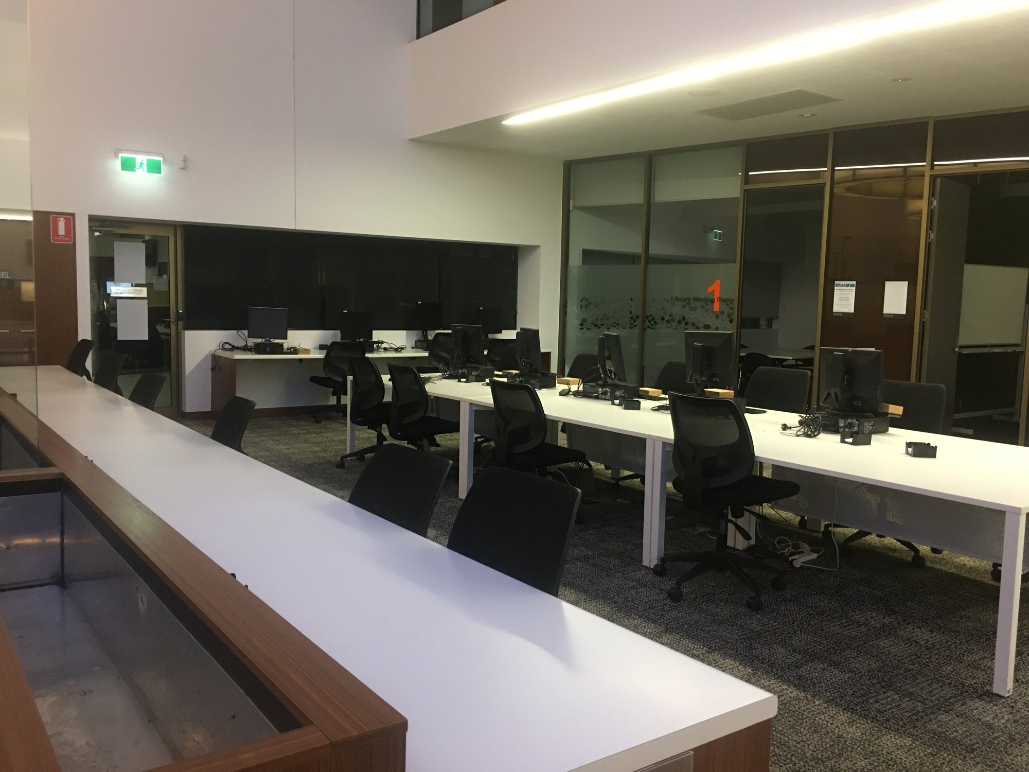 Caboolture Library - Hasking Street Caboolture - 7 April 2020 - empty PC area - 001