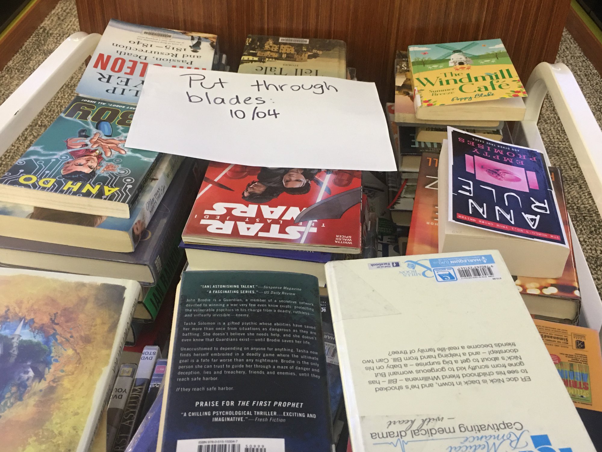 Caboolture Library - Hasking Street Caboolture - 7 April 2020 - dated quarantined items to be returned - 001