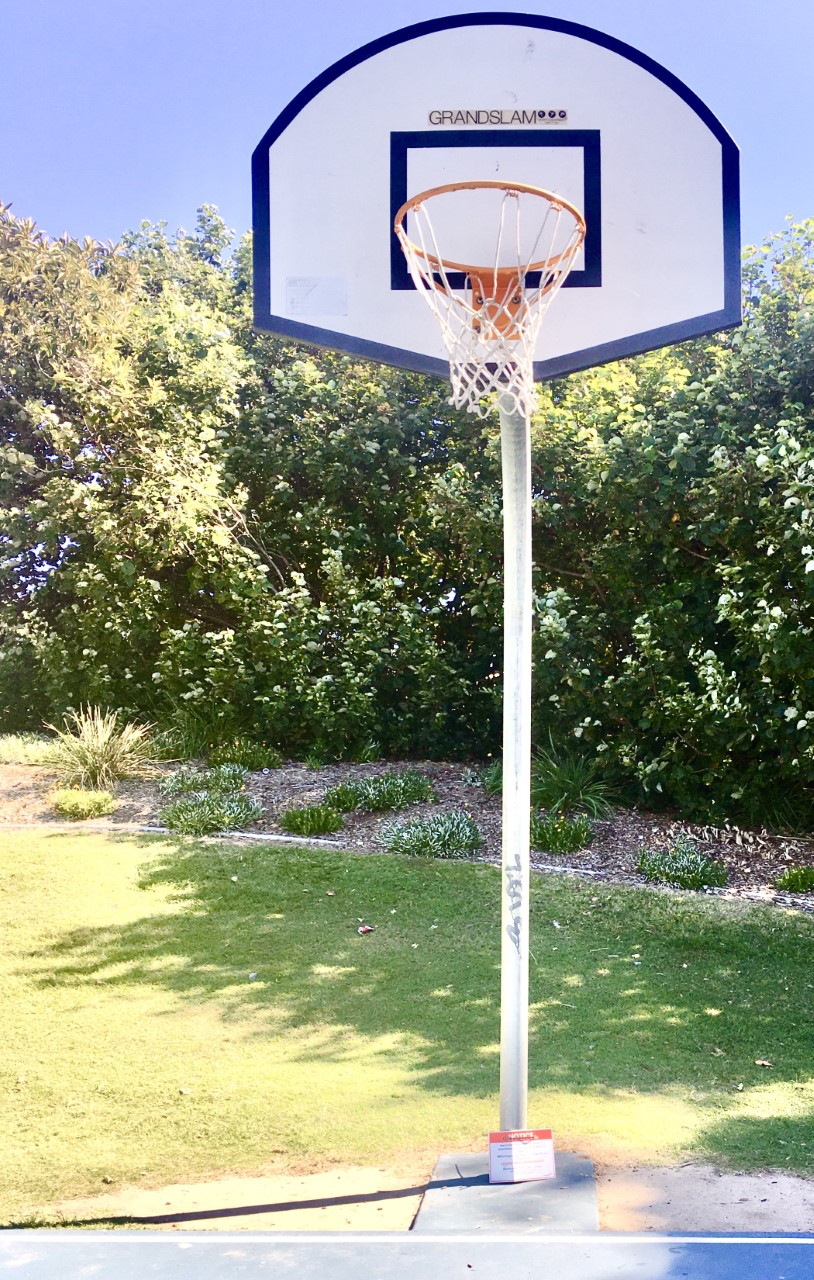 Scarborough Beach Park - Landsborough Avenue Scarborough - 16 April 2020 -  basketball court closed | Moreton Bay Our Story