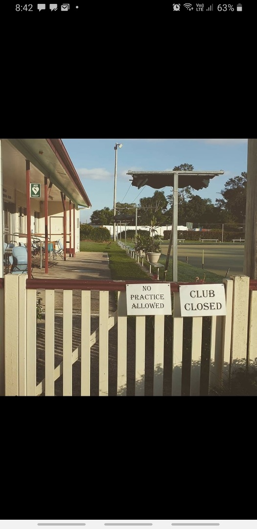 Woodford Bowls Club Webb Lane Woodford - 24 April 2020 - club closed sign
