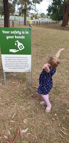 Casuarina Drive North Bray Park - 16 May 2020 - Grandaughter Chelsea playground open