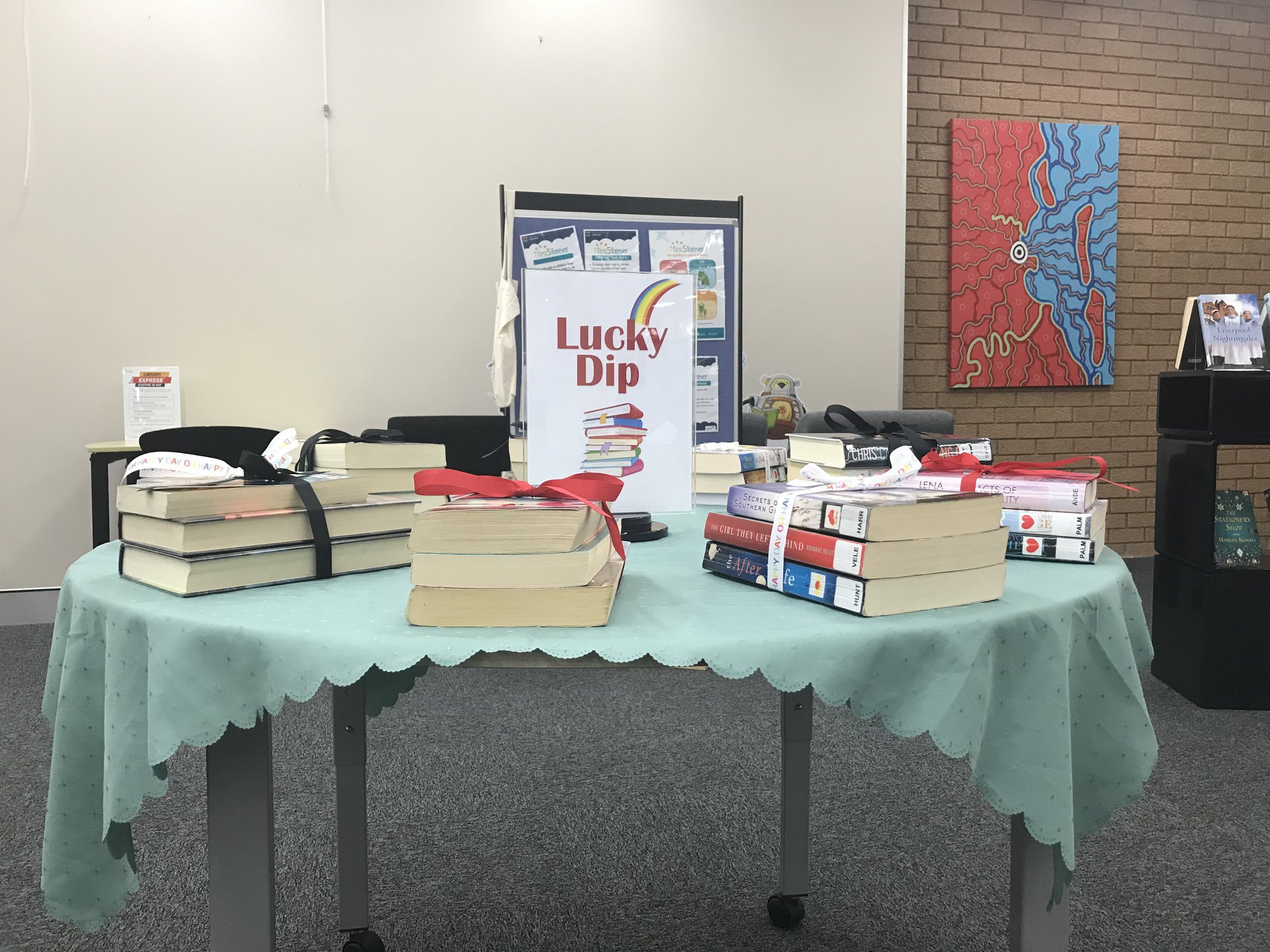 Deception Bay Library - Bayview Terrace Deception Bay - 16 May 2020 - reopening lucky dip display