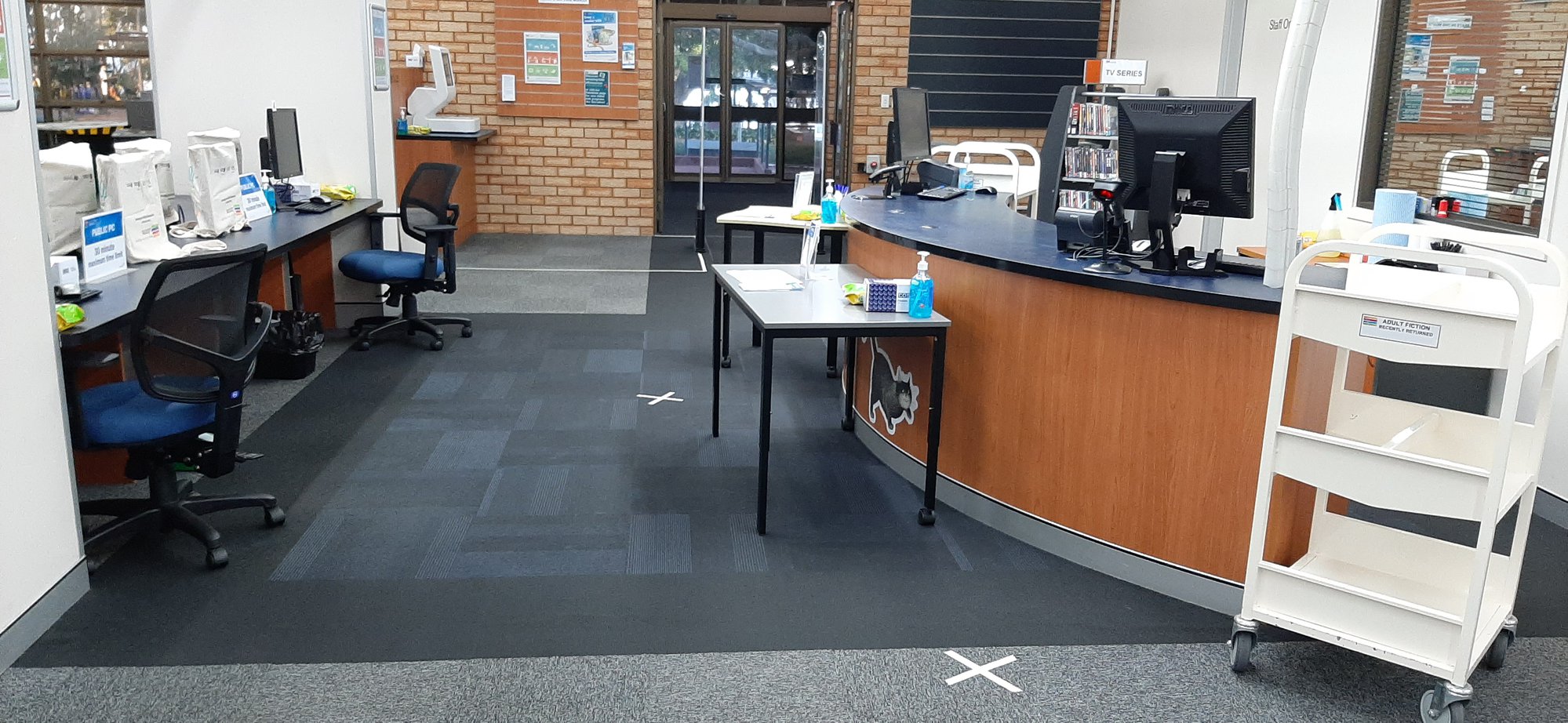 Deception Bay Library - Bayview Terrace Deception Bay - 15 May 2020 - reopening circulation counter
