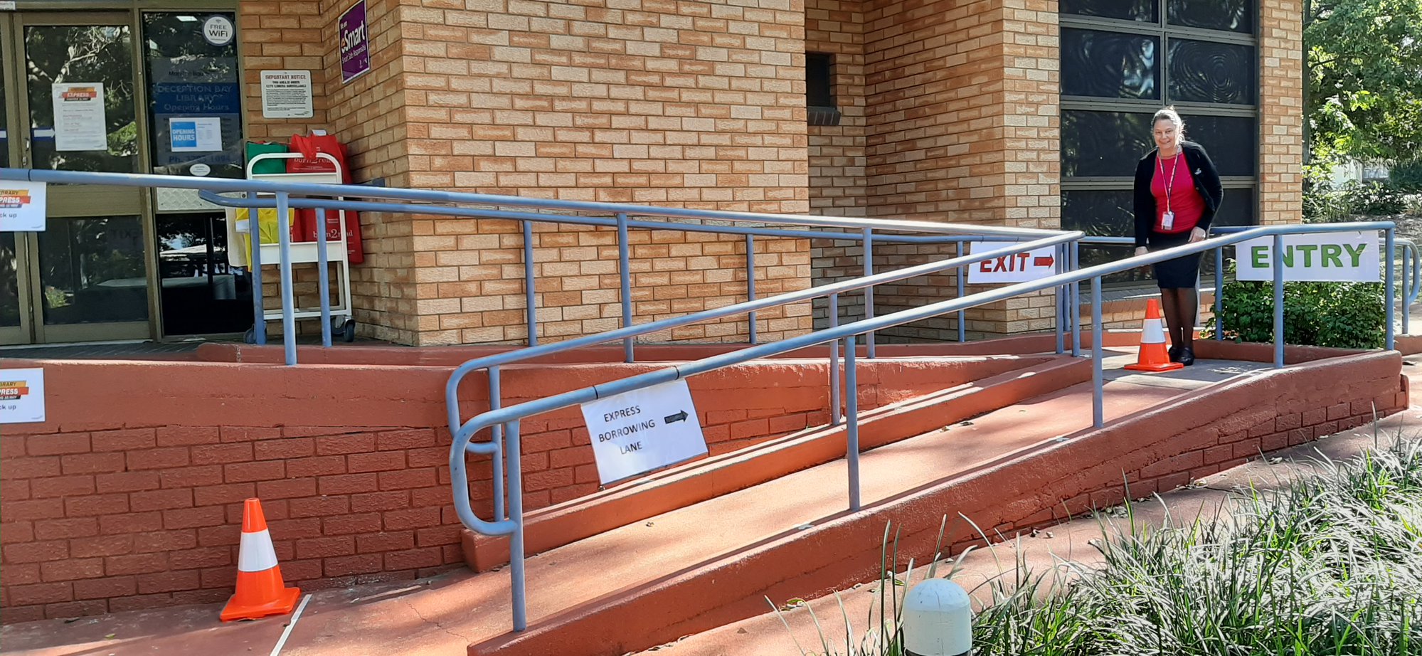 Deception Bay Library - Bayview Terrace Deception Bay - 15 May 2020 - reopening entrance - 002