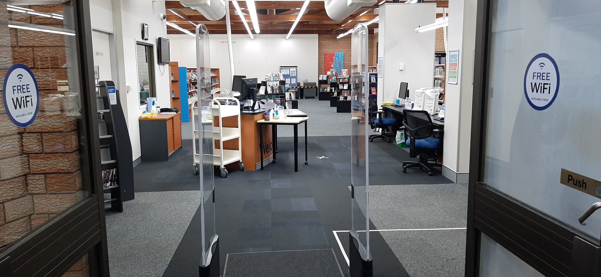 Deception Bay Library - Bayview Terrace Deception Bay - 15 May 2020 - reopening gates