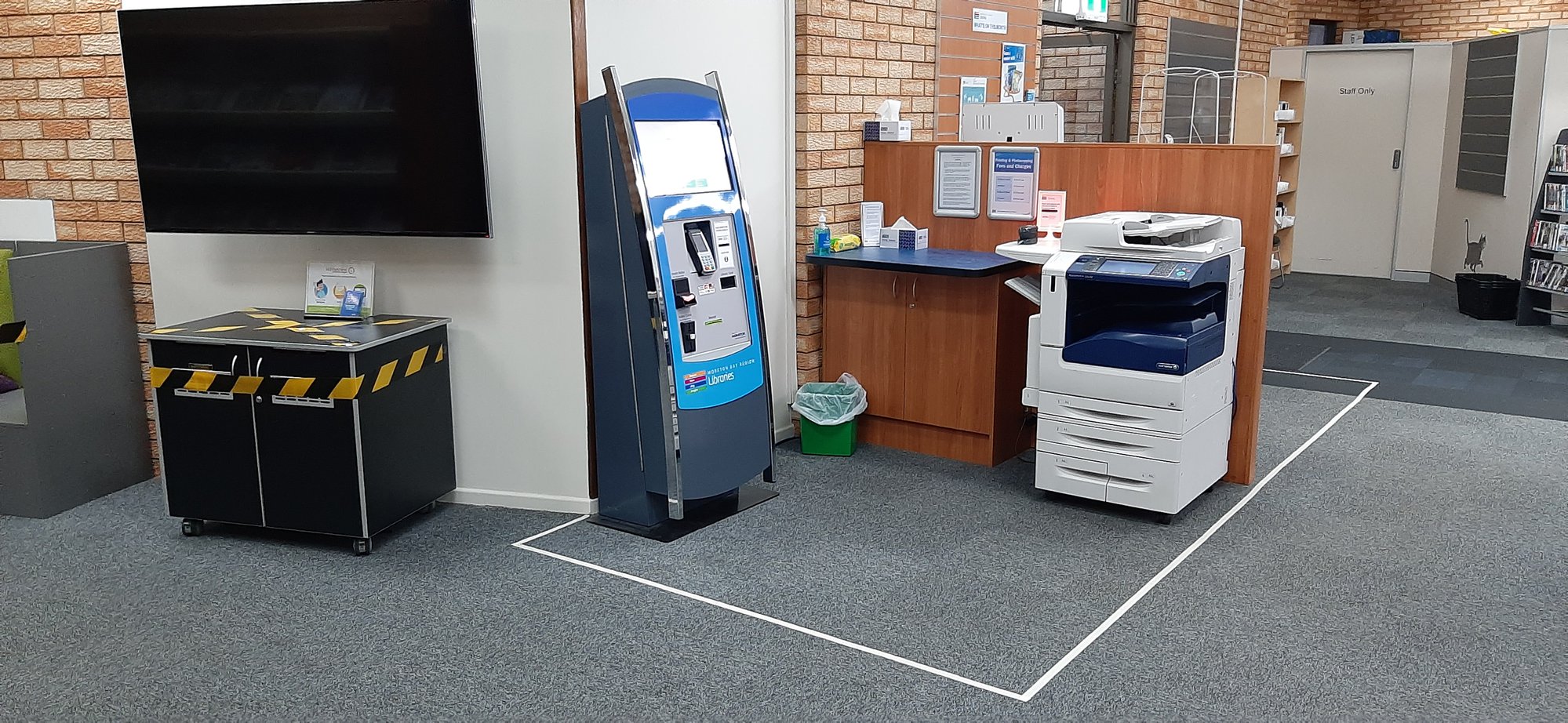 Deception Bay Library - Bayview Terrace Deception Bay - 15 May 2020 - reopening social distancing guide photocopier