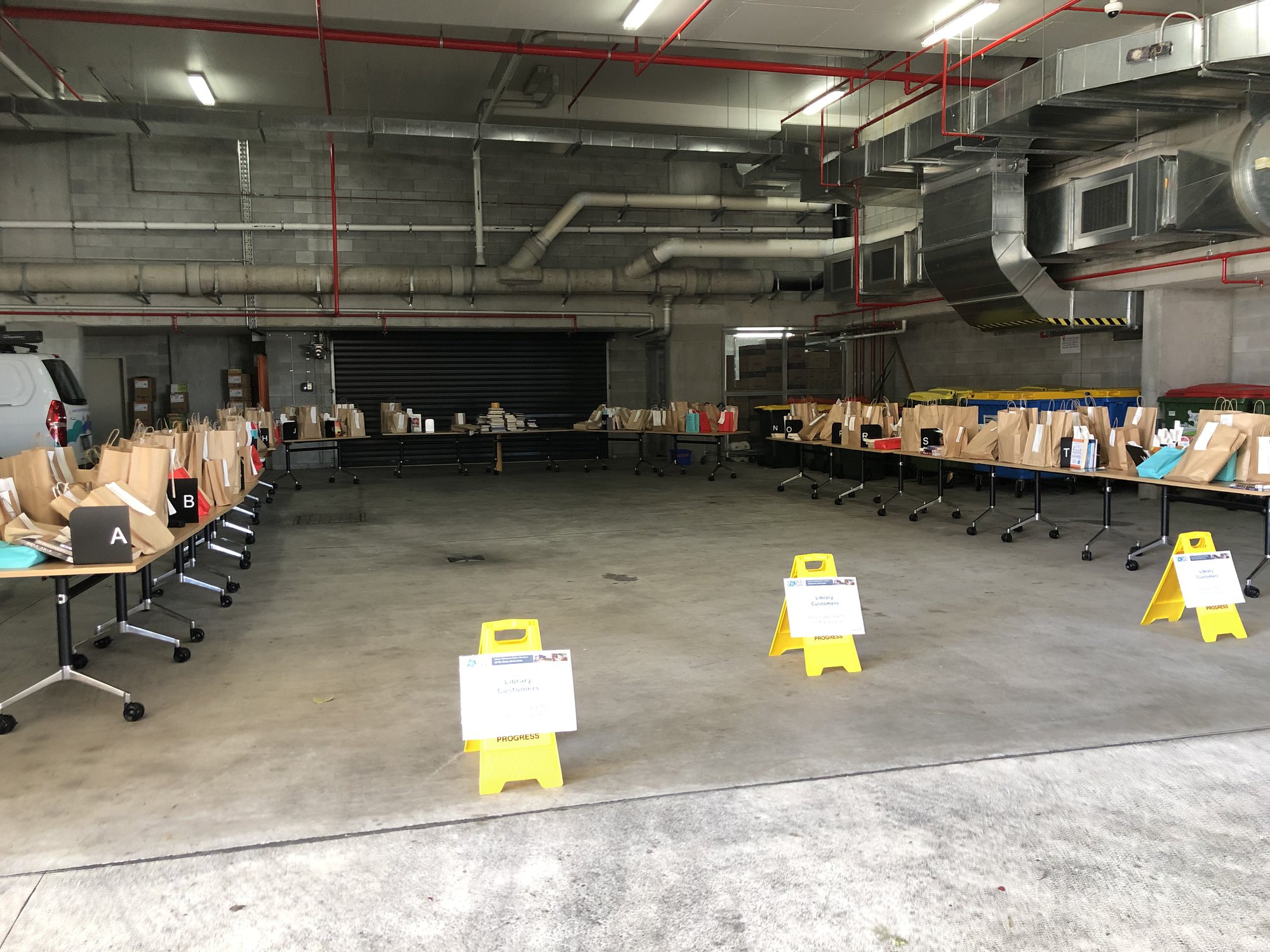 North Lakes Library - The Corso North Lakes - 15 May 2020 - reopening loading bay 10 am