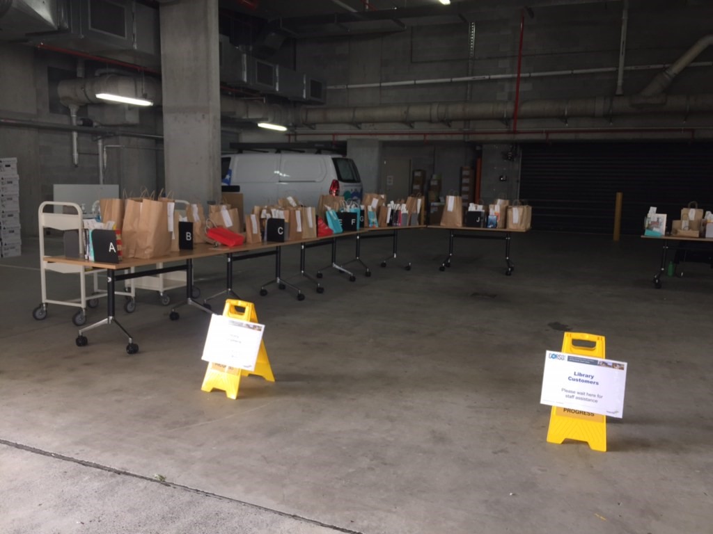 North Lakes Library - The Corso North Lakes - 15 May 2020 - reopening weekend loading bay