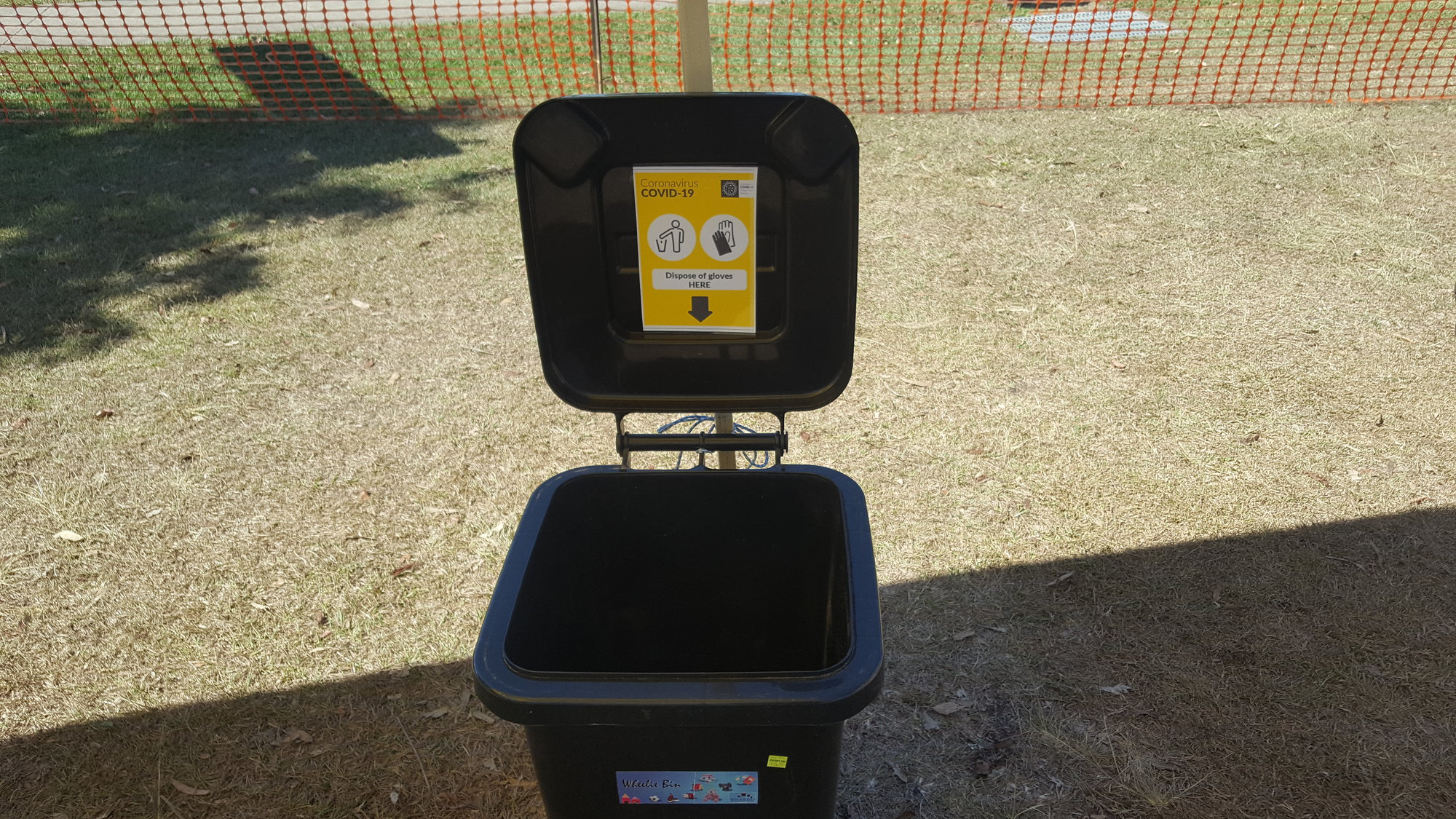 Dayboro Railway Centenary - Cnr Williams and Heathwood Street Dayboro - 26 Sep 2020 - bin for safe disposal of gloves