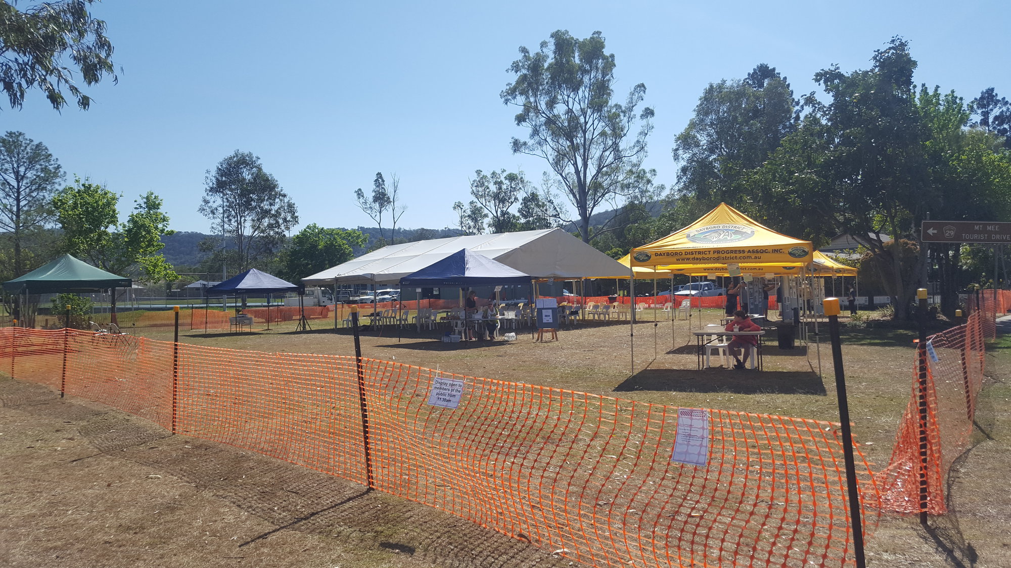 Dayboro Railway Centenary - Cnr Williams and Heathwood Street Dayboro - 26 Sep 2020 - cordoned off from general public due to COVID plan