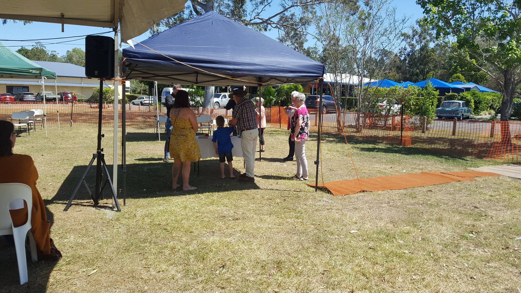 Dayboro Railway Centenary - Cnr Williams and Heathwood Street Dayboro - 26 Sep 2020 - COVID safe cake cutting