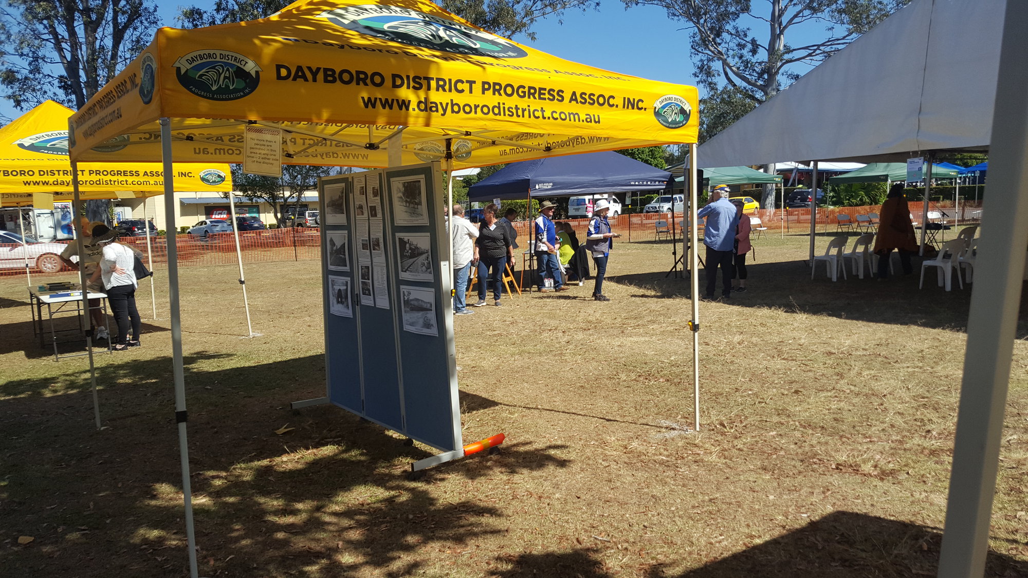 Dayboro Railway Centenary - Cnr Williams and Heathwood Street Dayboro - 26 Sep 2020 - COVID safe marquee set up