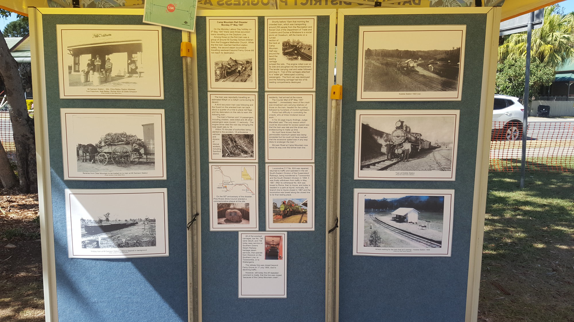 Dayboro Railway Centenary - Cnr Williams and Heathwood Street Dayboro - 26 Sep 2020 - COVID safe photo display - 001