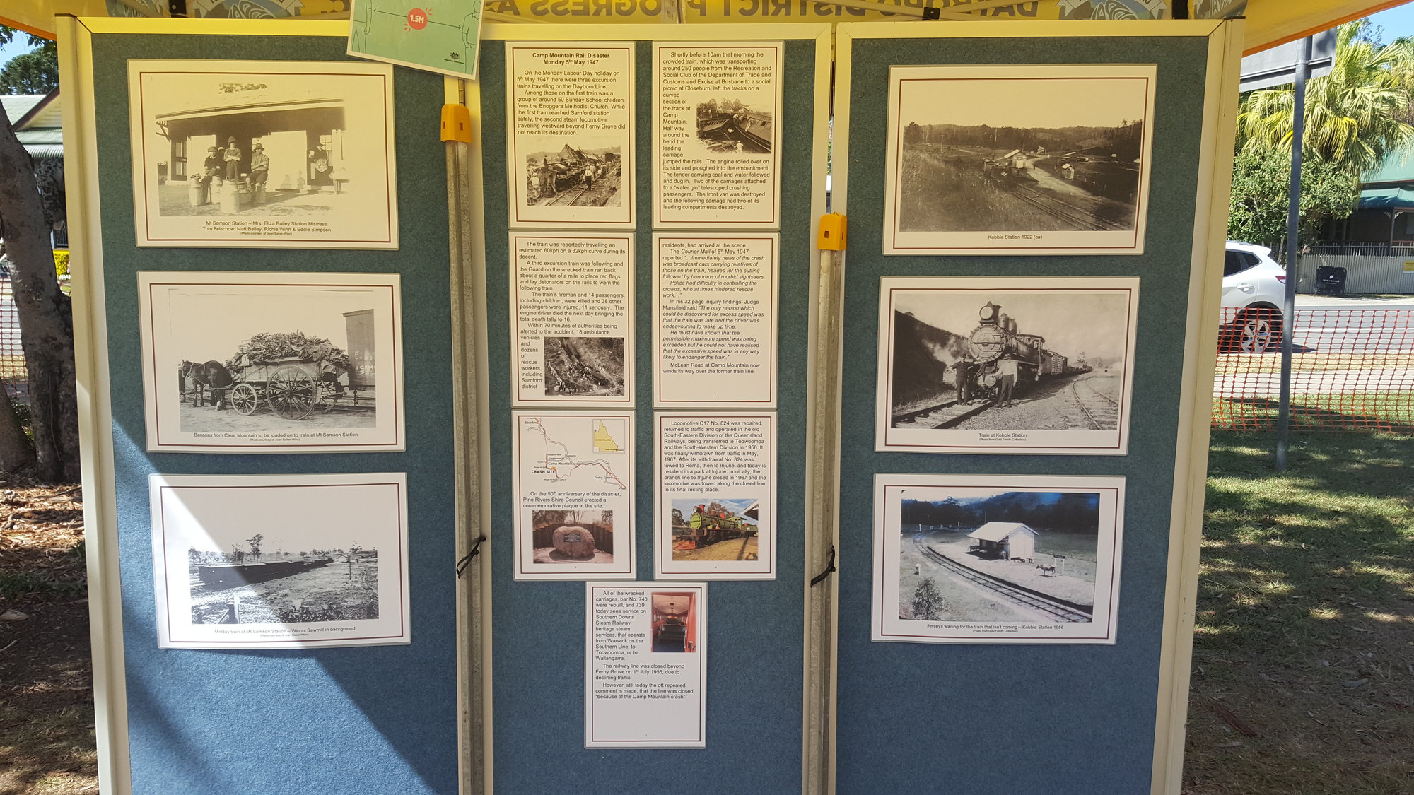 Dayboro Railway Centenary - Cnr Williams and Heathwood Street Dayboro - 26 Sep 2020 - COVID safe photo display - 002