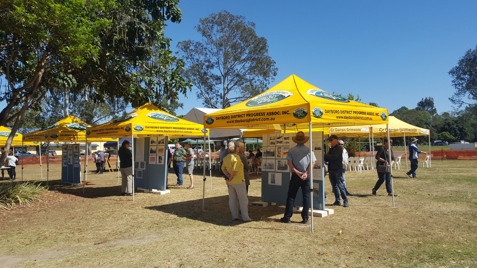 Dayboro Railway Centenary - Cnr Williams and Heathwood Street Dayboro - 26 Sep 2020 - COVID safe set up of marquees