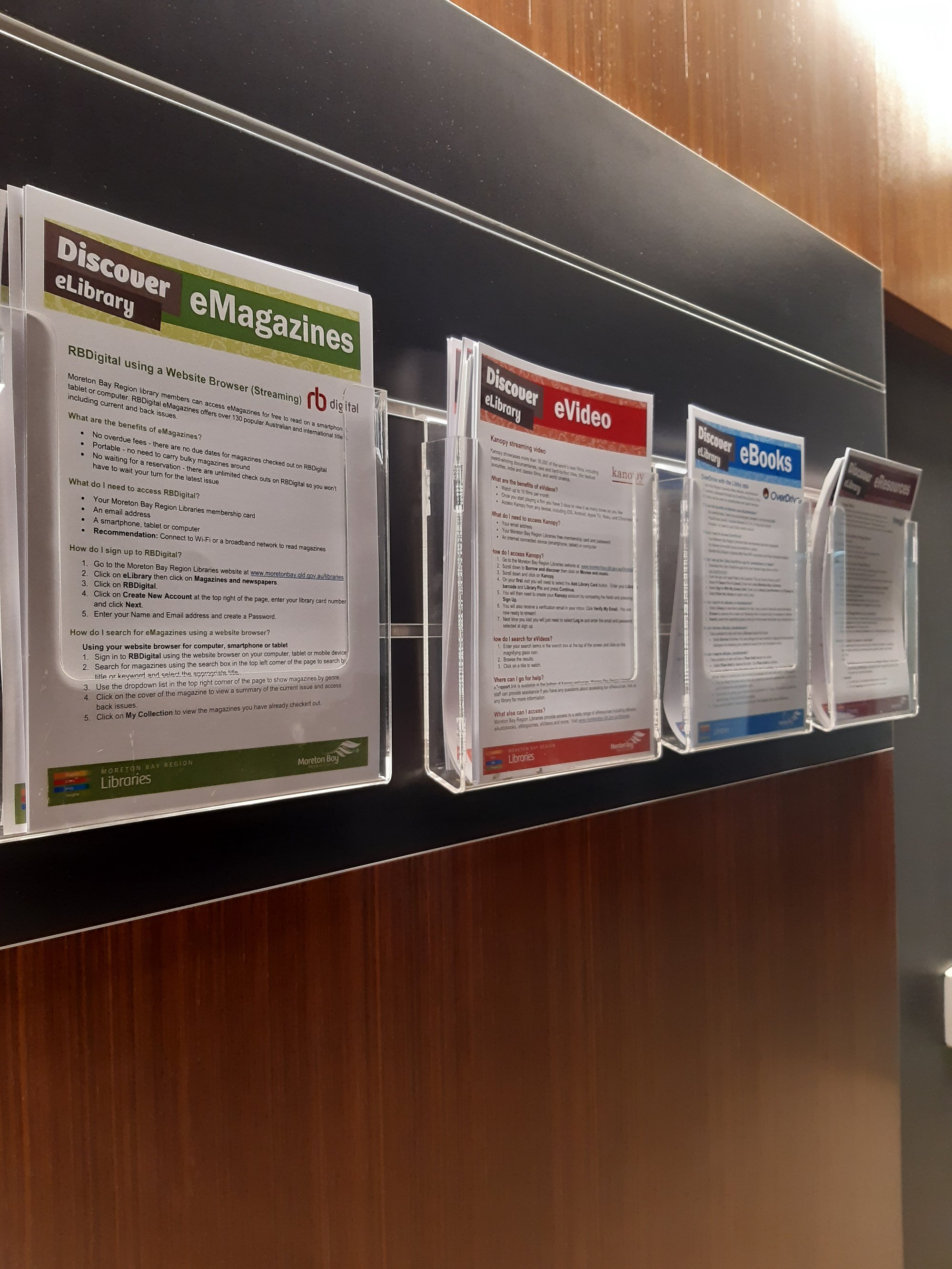 Caboolture Library - Hasking Street Caboolture - 15 May 2020 - reopening online resource brochures