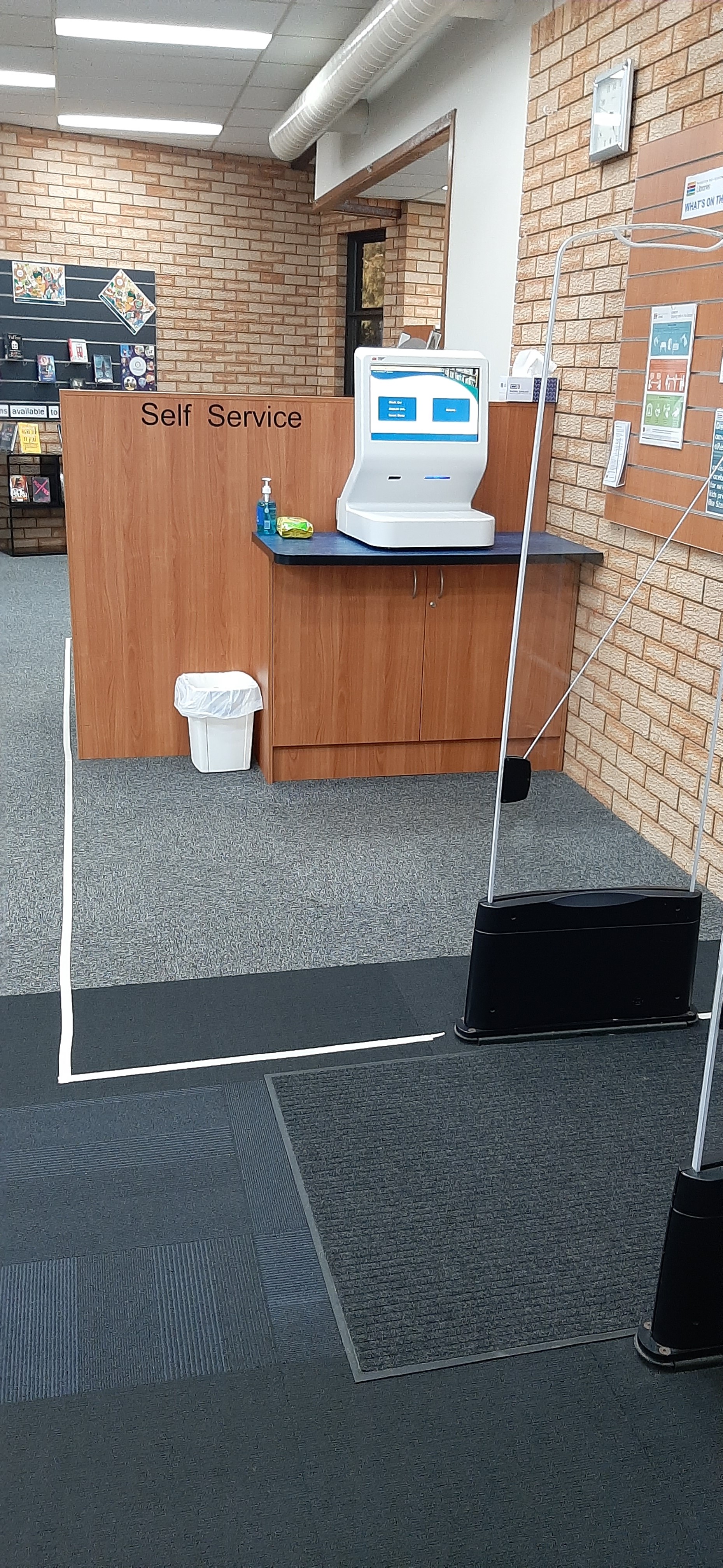 Deception Bay Library - Bayview Terrace Deception Bay - 15 May 2020 - reopening social distancing guide self checkout