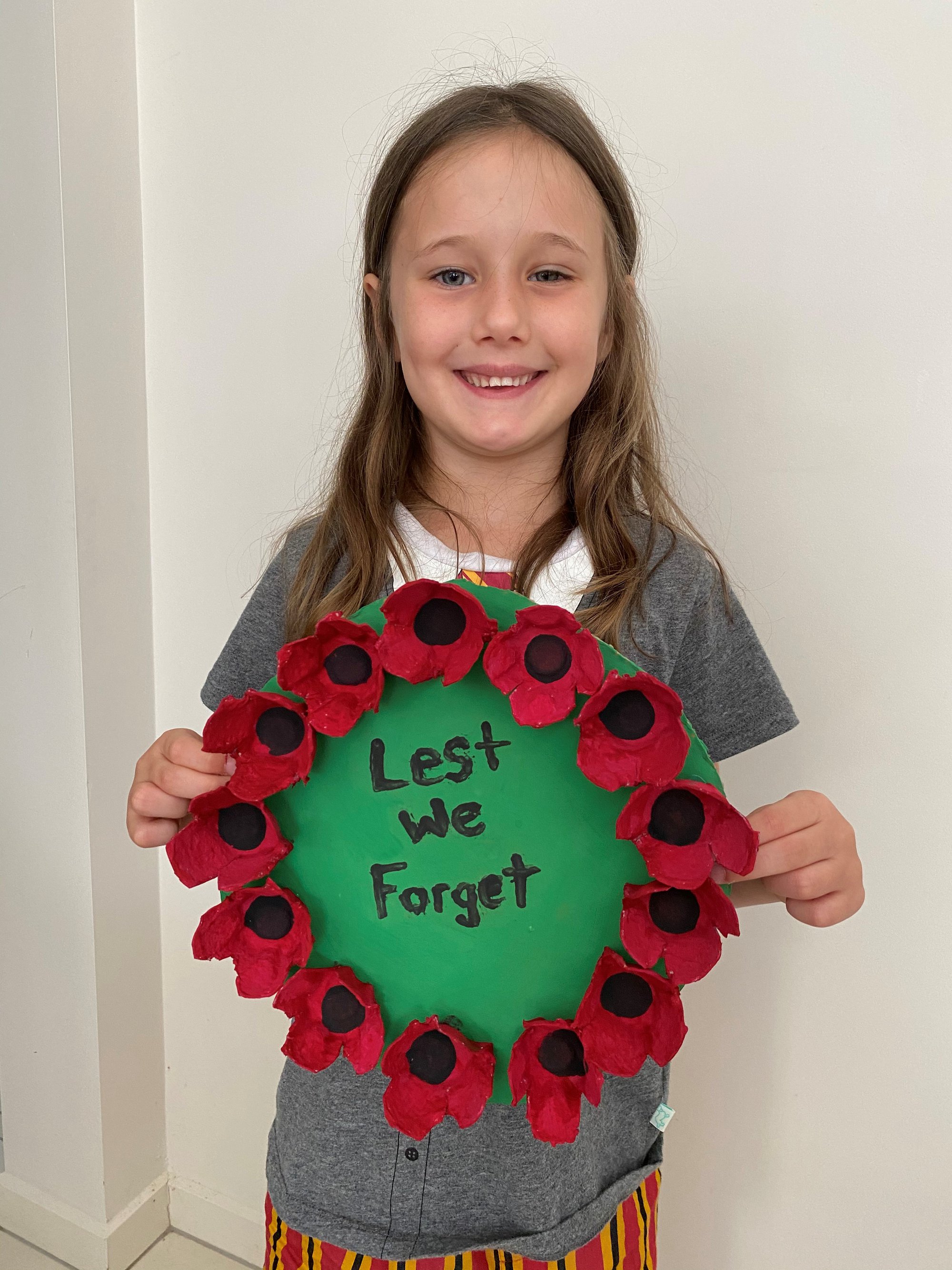 Fern Parade Griffin - 24 April 2020 - wreath we made for Anzac Day