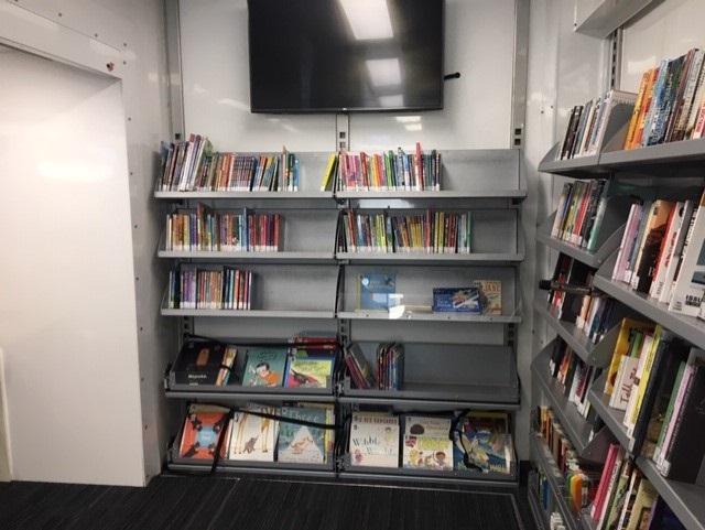 Mobile Library - Station Street Strathpine- 23 April 2020 - barejunior shelves