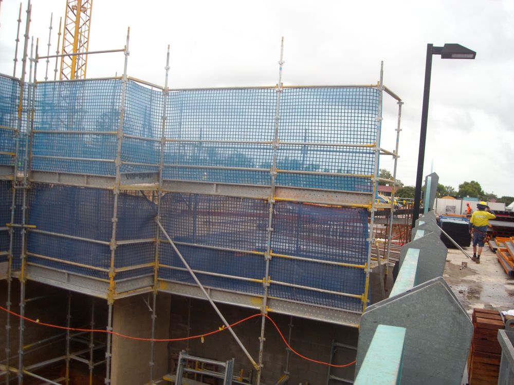 Working on the floors at the construction site of the Caboolture Hub, 4 Hasking Street Caboolture