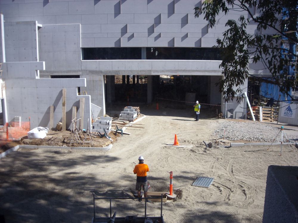 Carpark and access road under construction for the new building known as the Caboolture Hub, 4 Hasking Street Caboolture 
