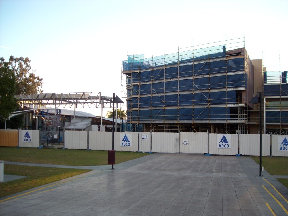 Main entrance under construction for the new building known as the Caboolture Hub, 4 Hasking Street Caboolture 