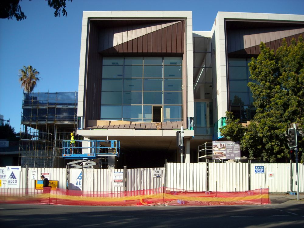 Northern aspect of the construction of the Caboolture Hub, 4 Hasking Street Caboolture