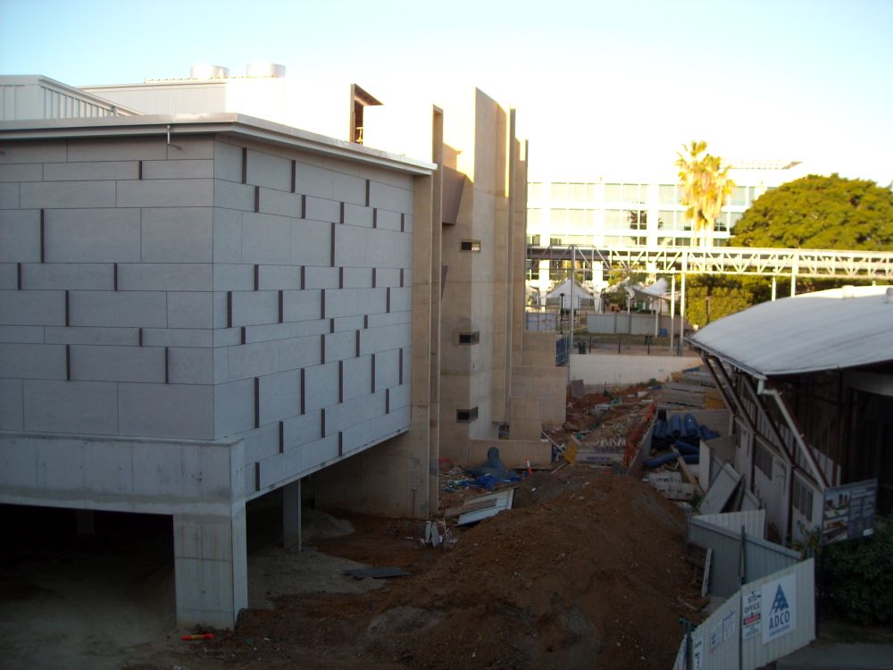 View of the exterior walls of the new building known as the Caboolture Hub, 4 Hasking Street Caboolture 