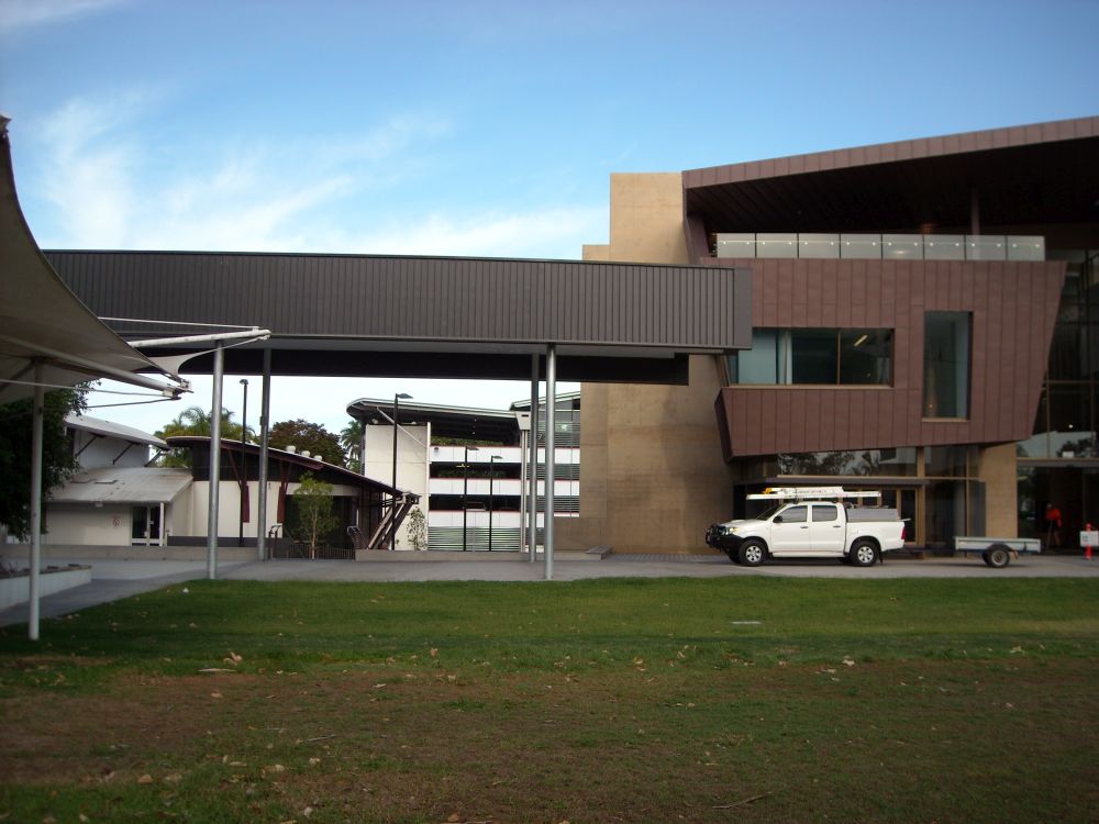 The new building known as the Caboolture Hub, 4 Hasking Street Caboolture is completed on the outside