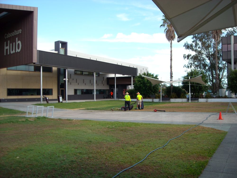 The new building known as the Caboolture Hub, 4 Hasking Street Caboolture is completed on the outside