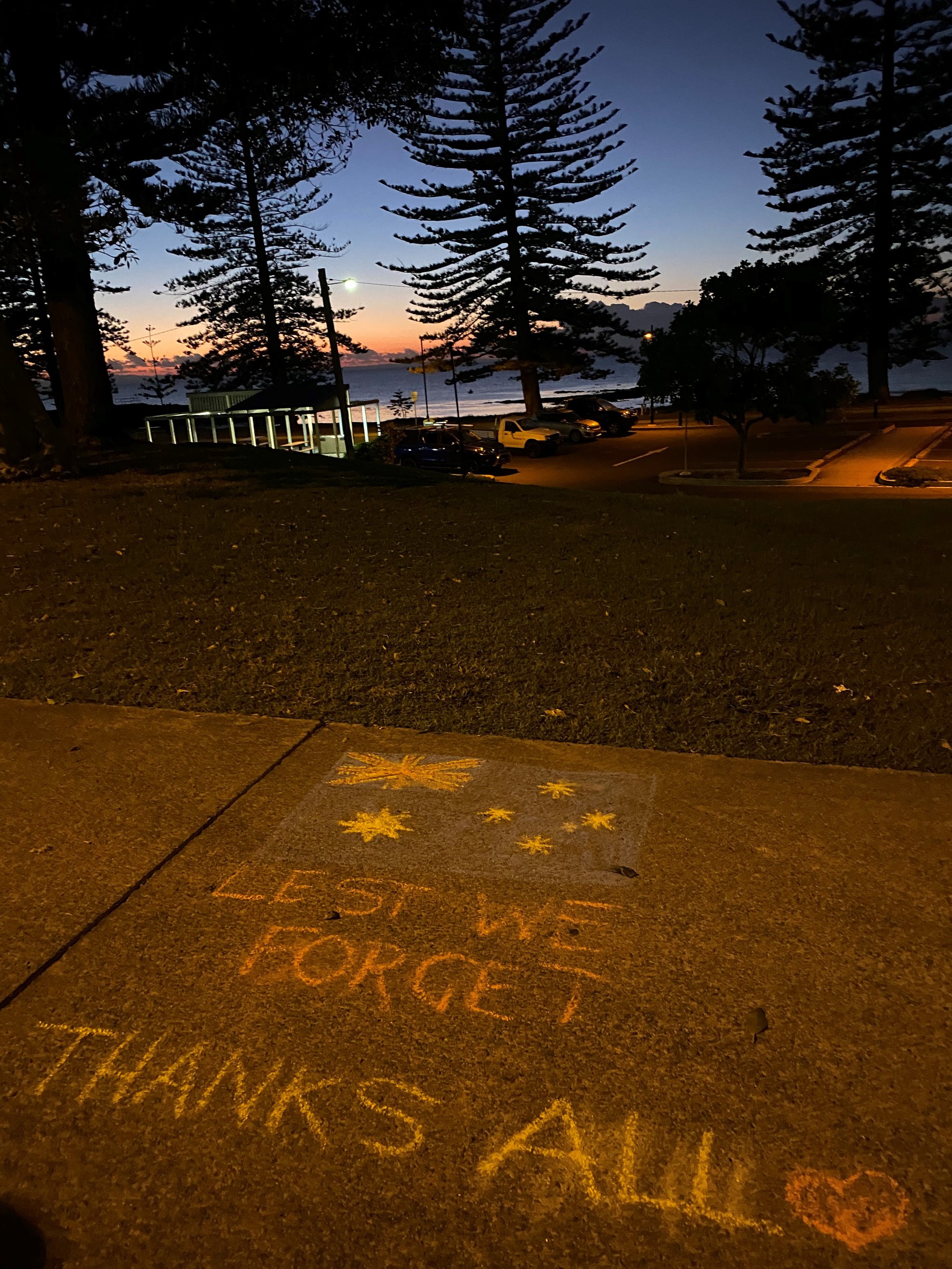 Scarborough Road Scarborough - 25 April 2020 - Anzac Day Scarborough