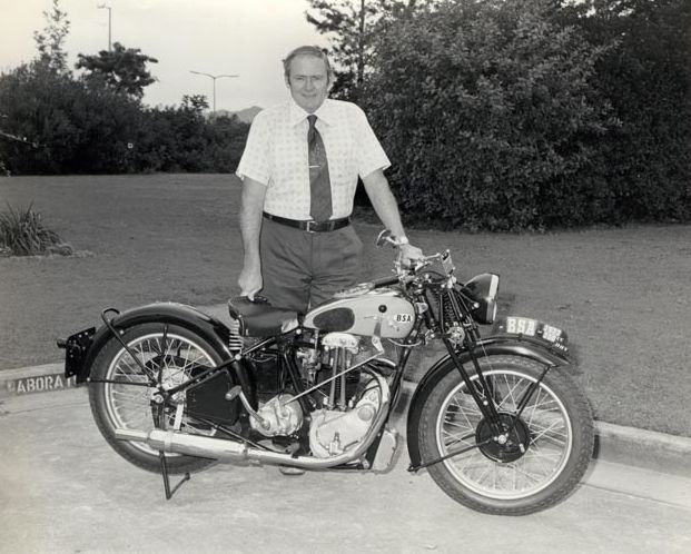 1978 Jim Snodgrass &amp; his BSA Motorcycle