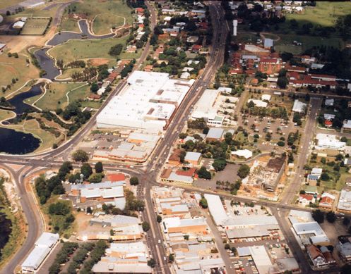 Caboolture's Central Business District (CBD) in 1987