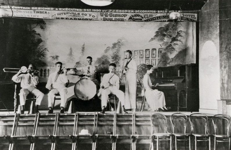 Caboolture Band at the old Memorial Hall in King Street Caboolture in the mid 1930s