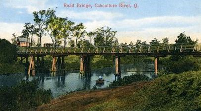 The original Caboolture River wooden bridge in the late 1880s