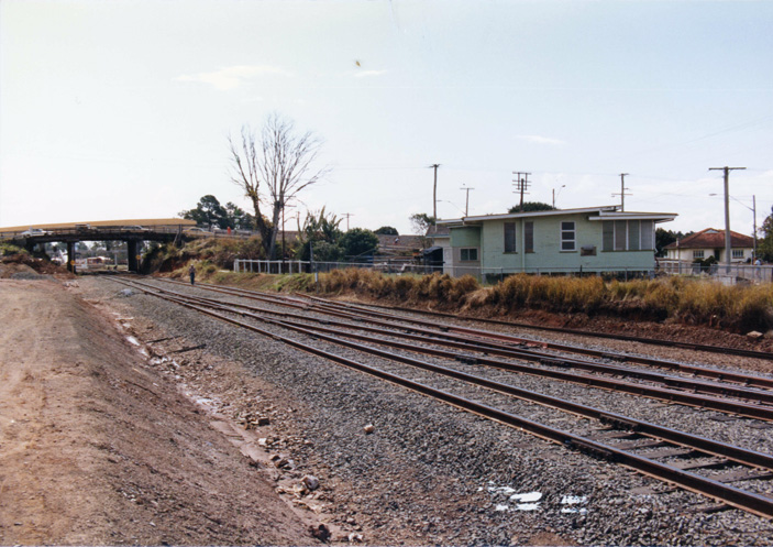 Construction of new King Street Caboolture railway bridge, ca. 1985